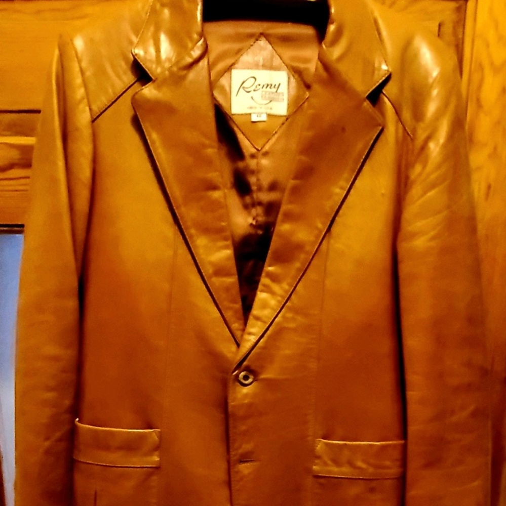 Remy leather blazer